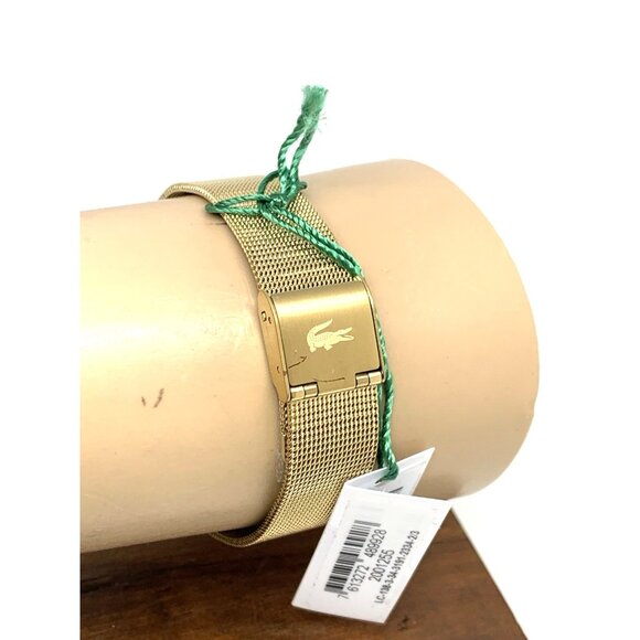 Lacoste Women's Watch 2001255 Club Quartz Gold Dial Mesh Stainless Steel 34mm - Picture 10 of 14